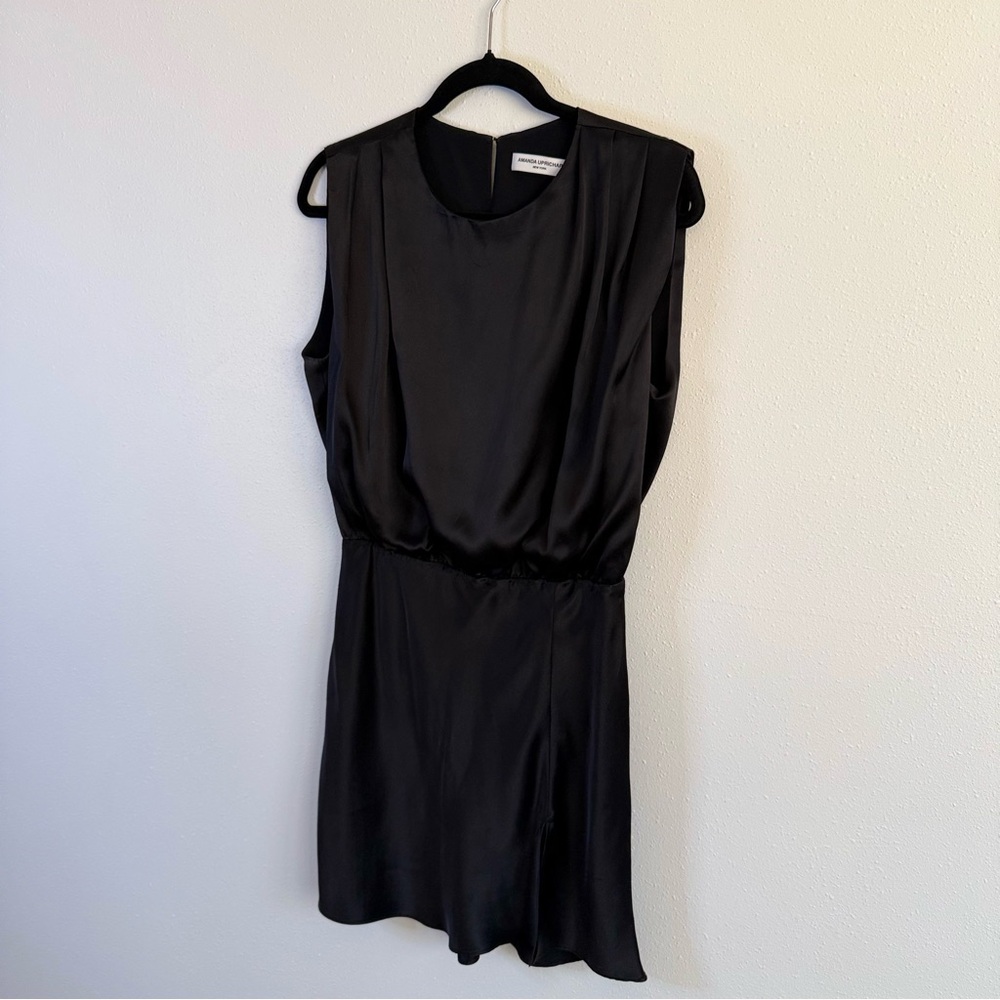 Amanda Uprichard Carmela Mini Silk Dress Black Size M Cocktail